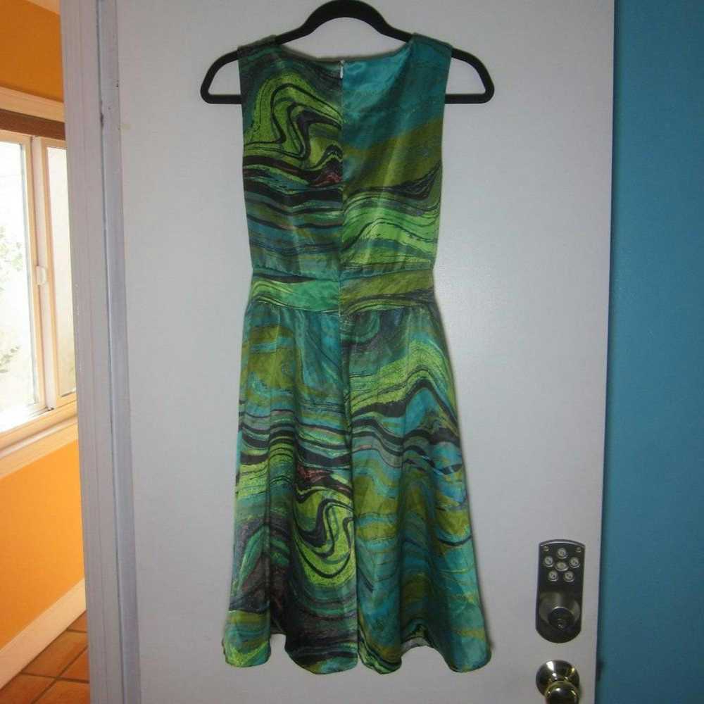 Le Fix Le Bos Green Fit - Flare Dress Women Sz 8 … - image 10