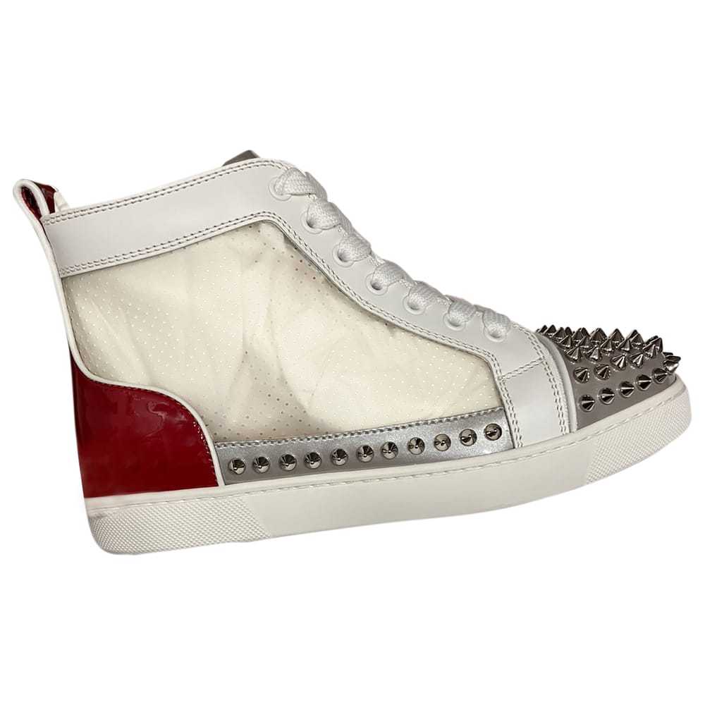 Christian Louboutin Lou Spikes patent leather tra… - image 1