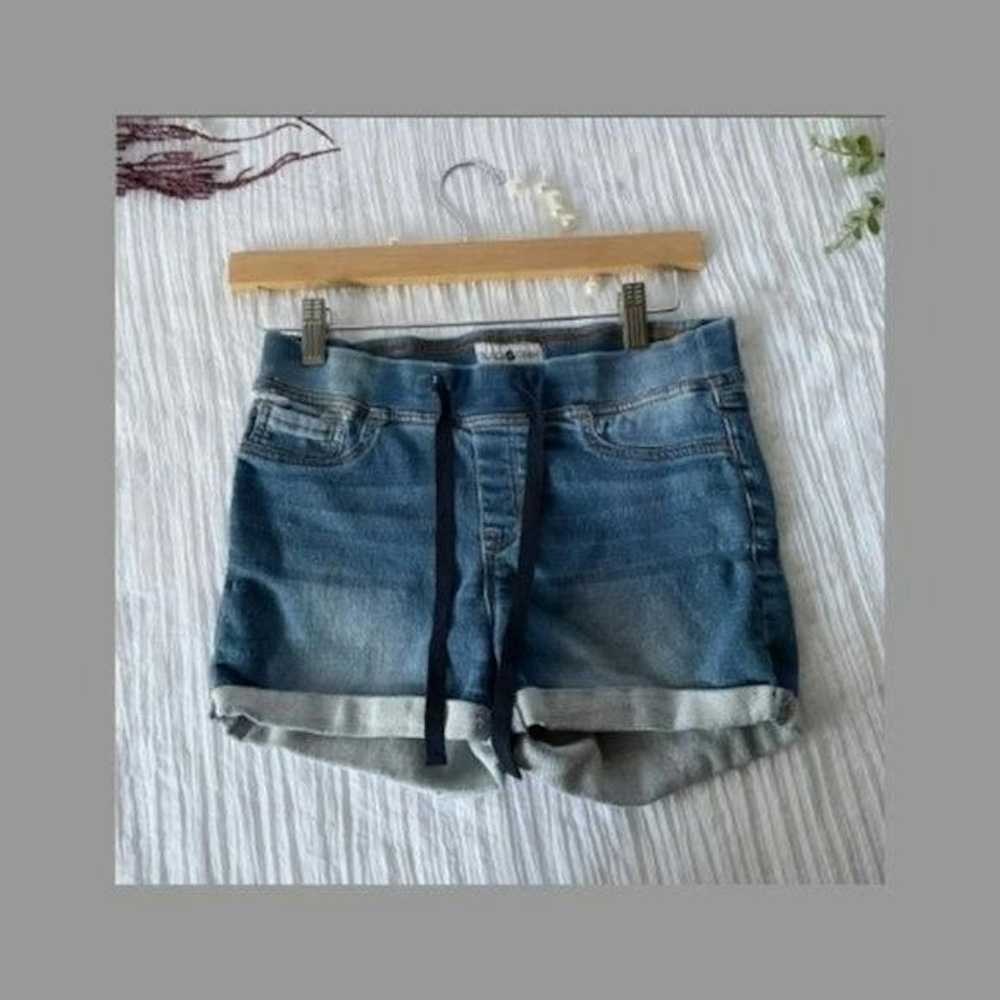 Other Black Daisy Denim Jean Cuffed Shorts Junior… - image 3