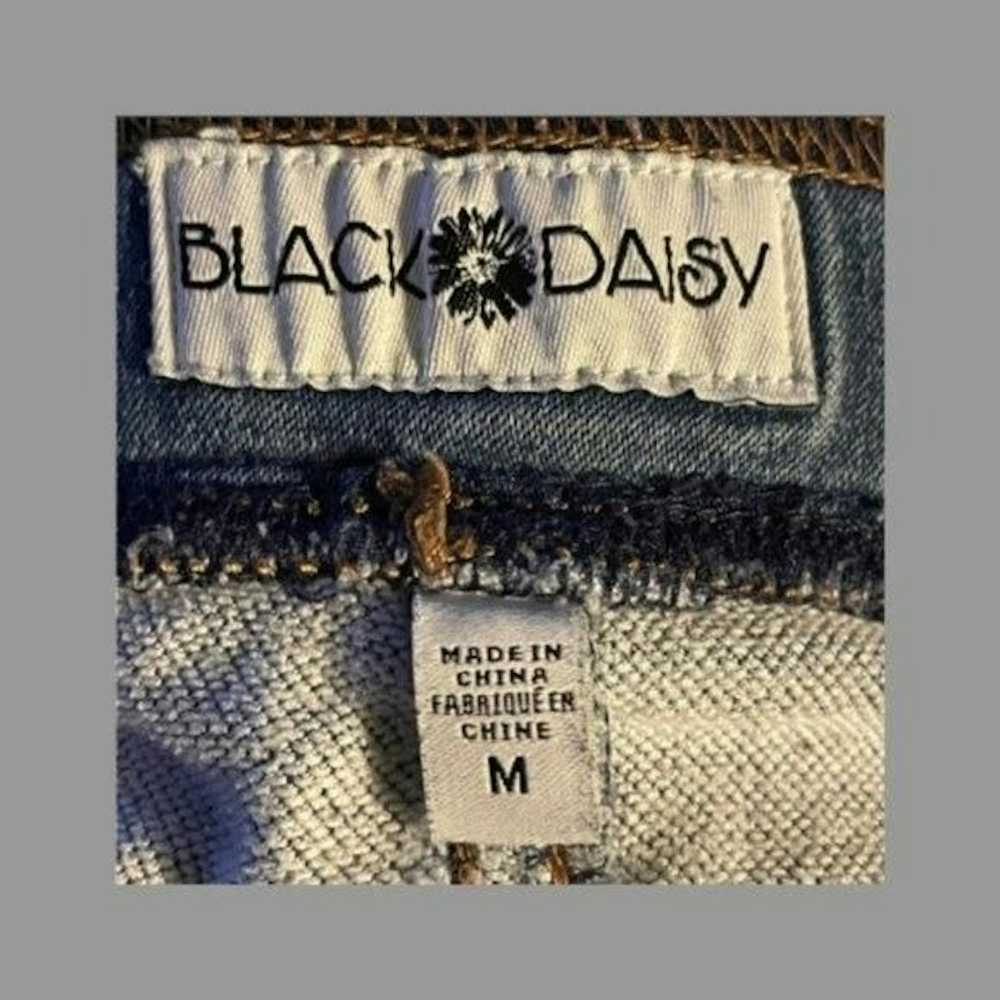 Other Black Daisy Denim Jean Cuffed Shorts Junior… - image 6