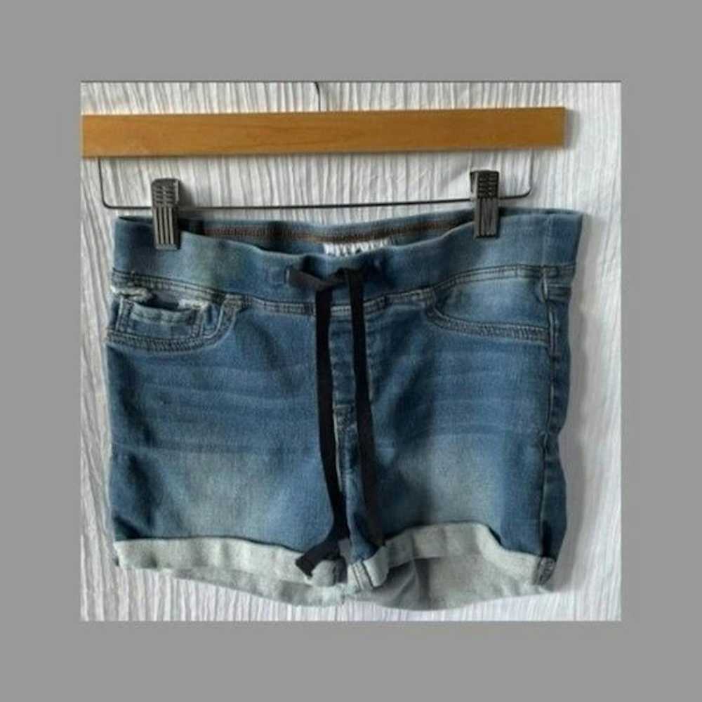 Other Black Daisy Denim Jean Cuffed Shorts Junior… - image 7