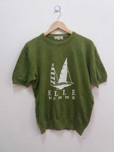 Brand × Vintage Elle Homme Paris big logo sweater… - image 1