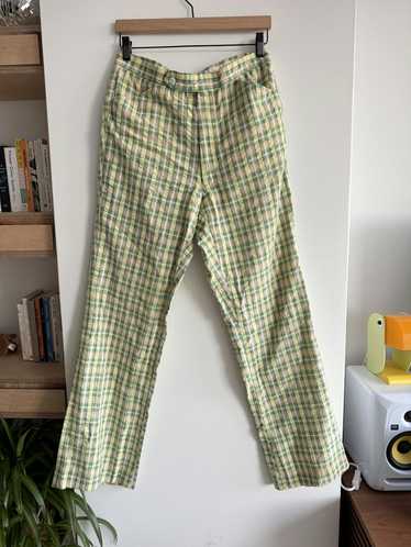 Vintage Super cute green plaid pants