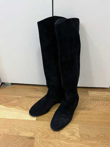 Jimmy Choo Bree Suede Flat Knee High Boots