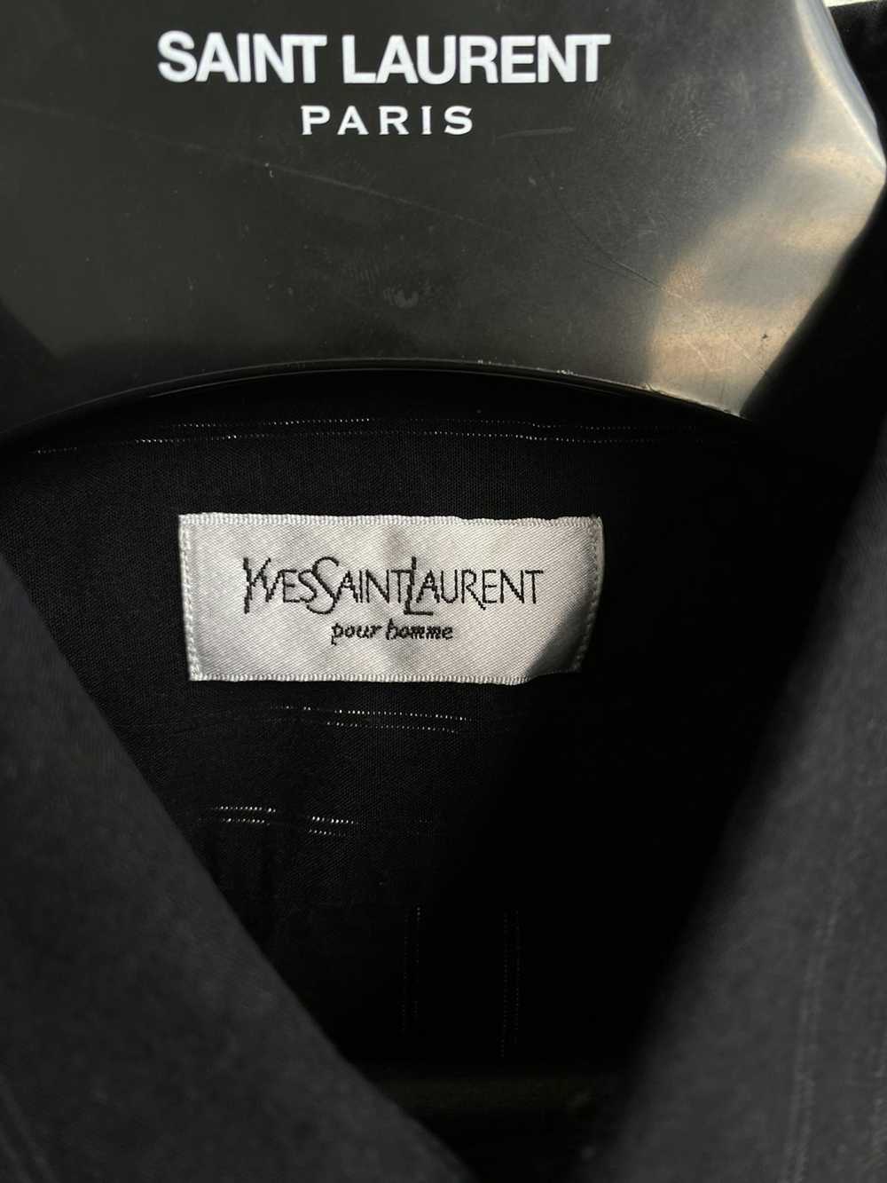 Vintage × Yves Saint Laurent Black YSL Shirt Shin… - image 11