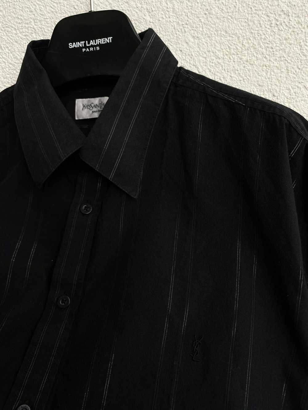 Vintage × Yves Saint Laurent Black YSL Shirt Shin… - image 1