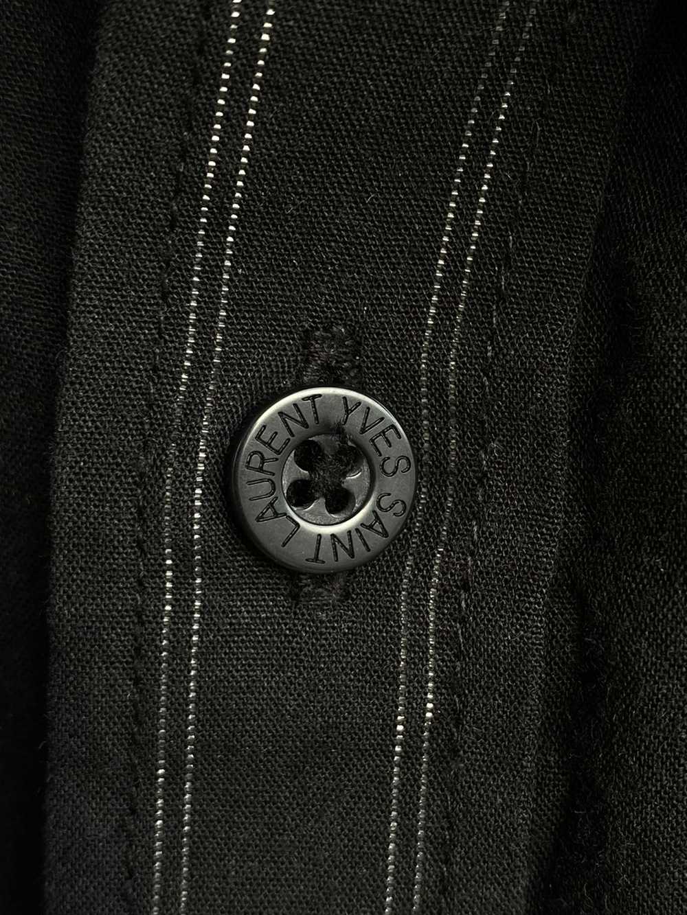 Vintage × Yves Saint Laurent Black YSL Shirt Shin… - image 4