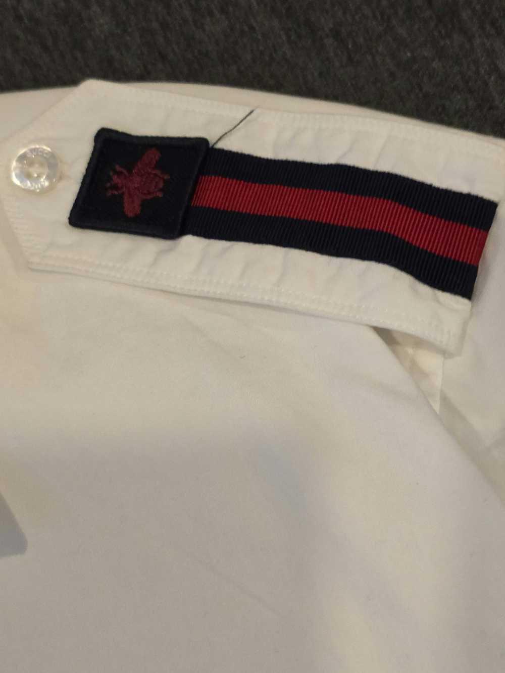 Gucci Gucci Men's White Fit Red Green Epaulet Mil… - image 12