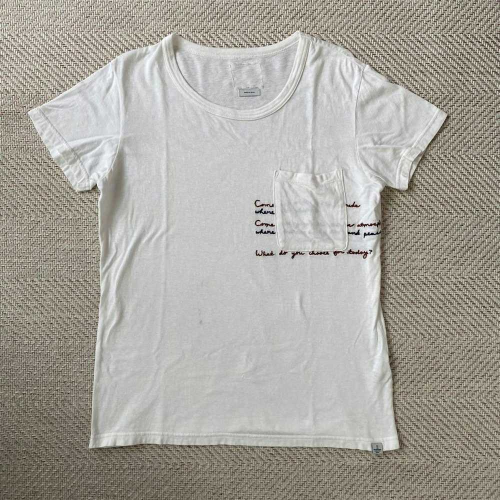 Visvim Embroidered Typography Pocket Tee - image 1