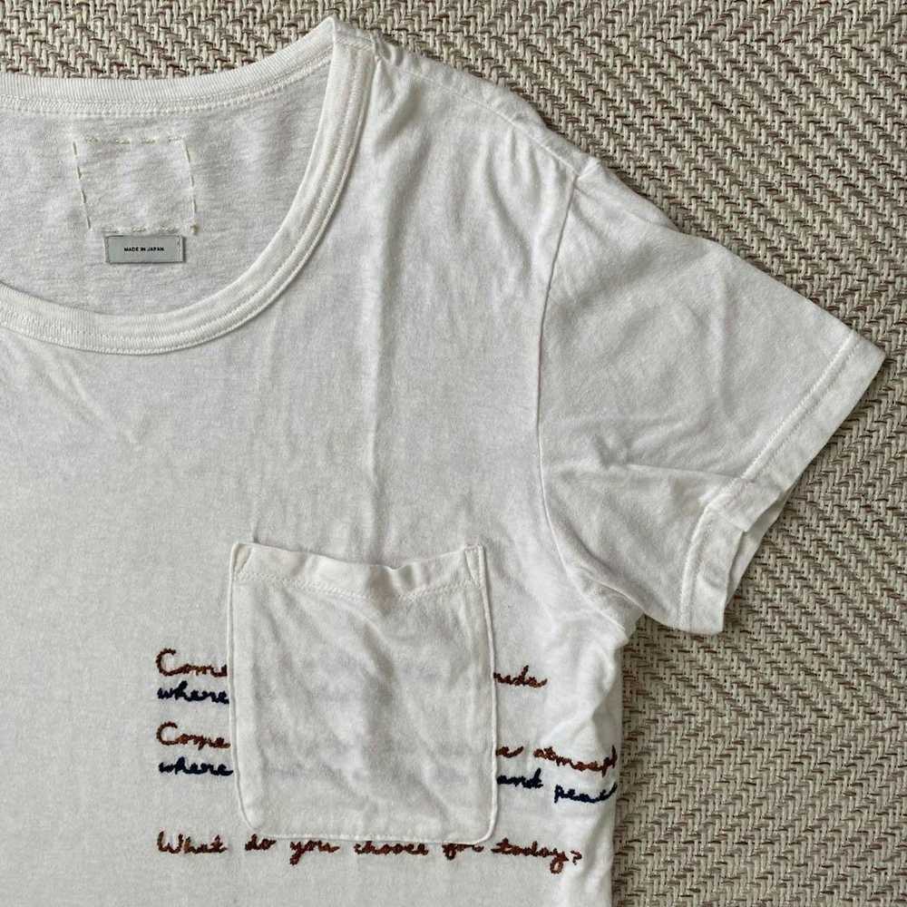 Visvim Embroidered Typography Pocket Tee - image 3