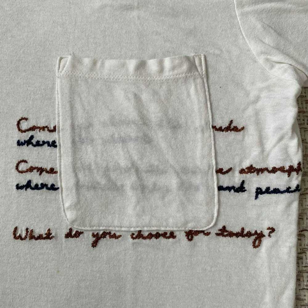 Visvim Embroidered Typography Pocket Tee - image 5