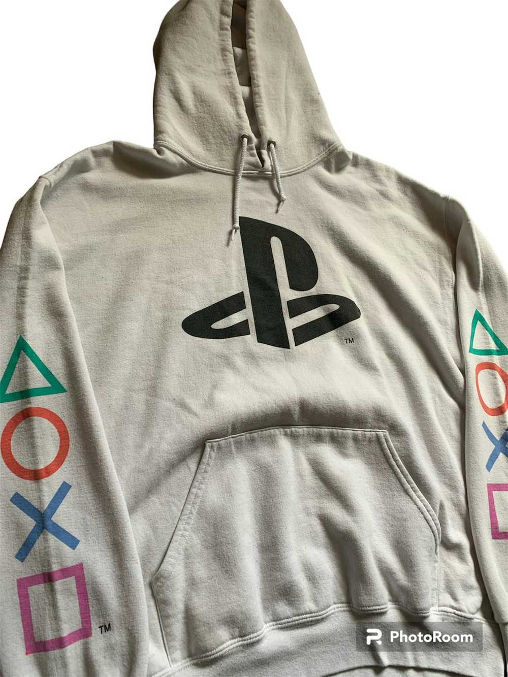 Streetwear × Vintage PlayStation hoodie (white) - image 1