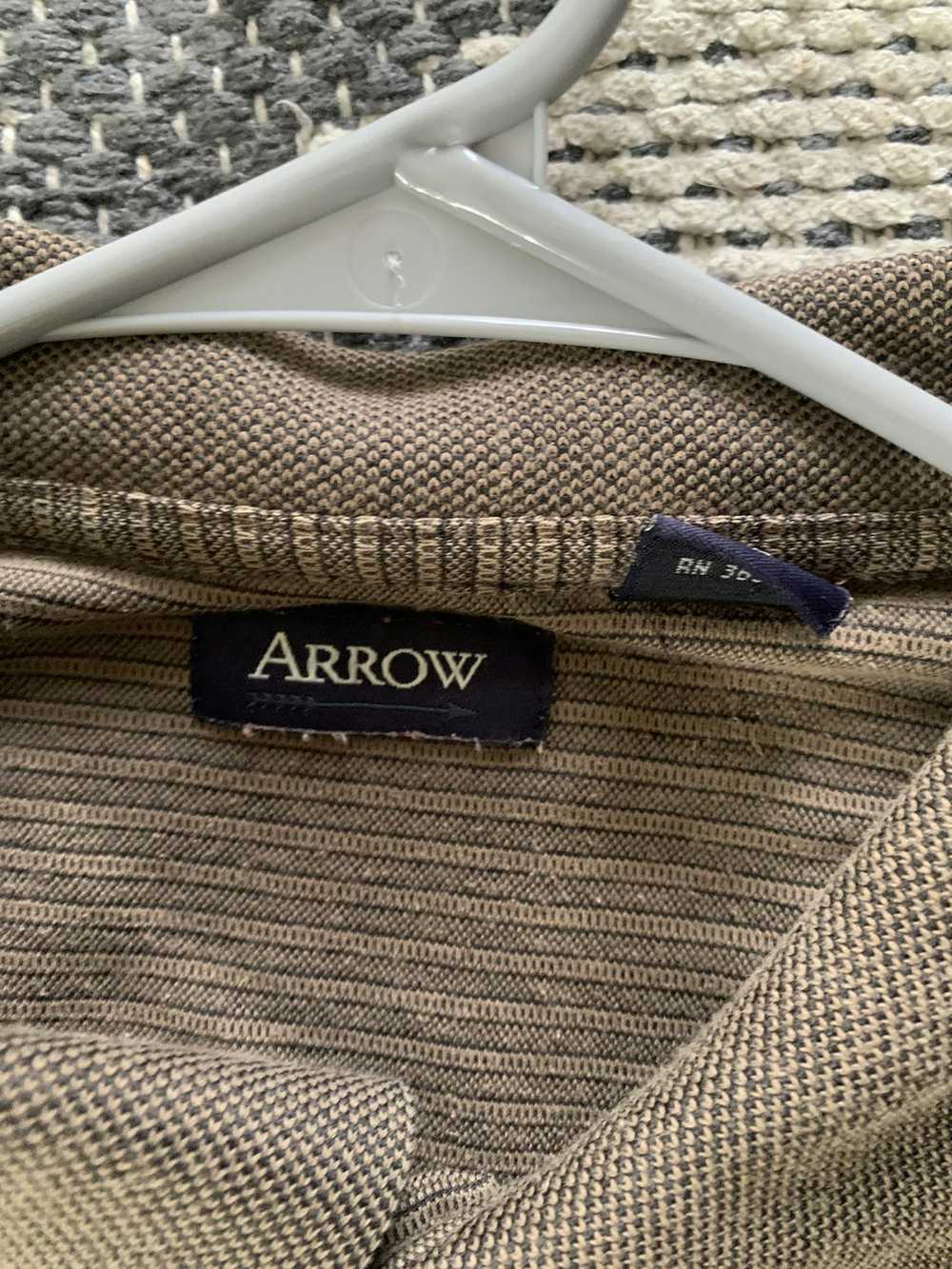 Arrow × Designer × Vintage Arrow brown stripped c… - image 4