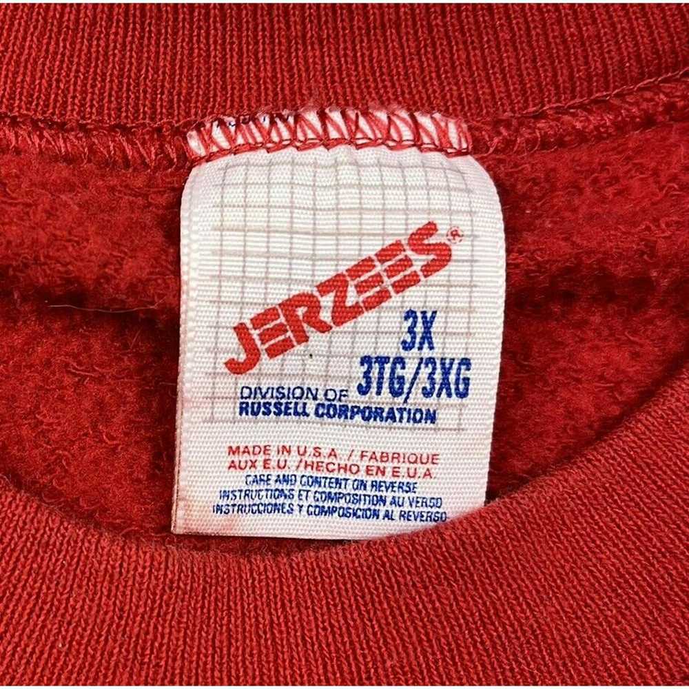 Jerzees Vintage Blank Sweatshirt Mens Red Jerzees… - image 2