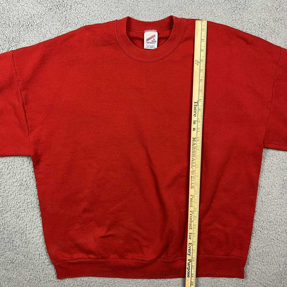 Jerzees Vintage Blank Sweatshirt Mens Red Jerzees… - image 4