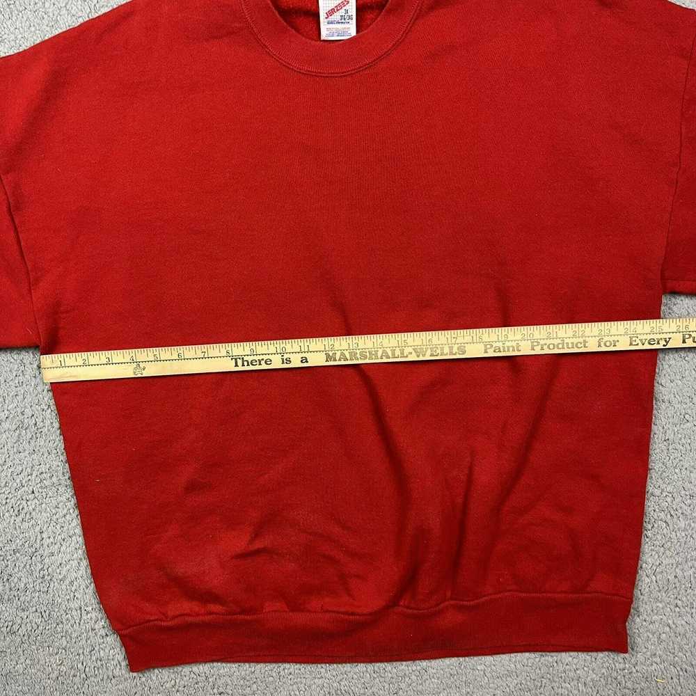 Jerzees Vintage Blank Sweatshirt Mens Red Jerzees… - image 5