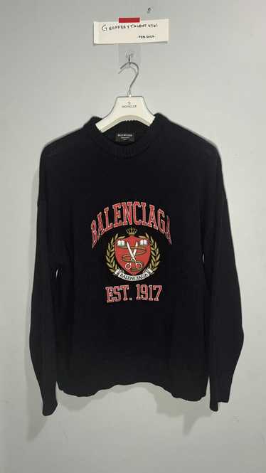 Balenciaga Balenciaga collegiate knit crewneck swe