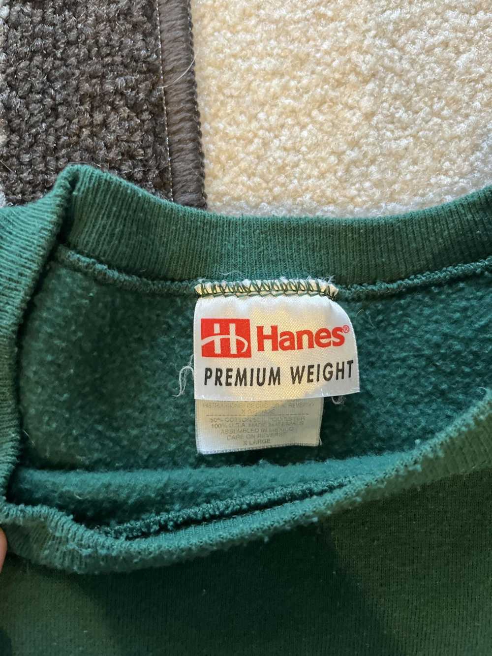 Hanes × Vintage Vintage Green Hanes Premium Weigh… - image 3