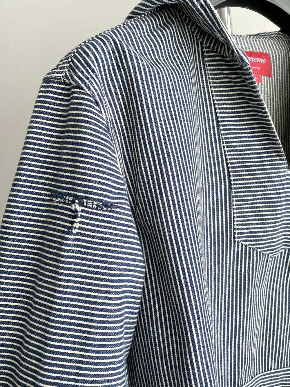 Supreme Striped Denim Hooded Pullover - image 6