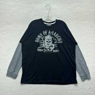 Vintage Sons of Anarchy Layered Long Sleeve T-Shi… - image 1