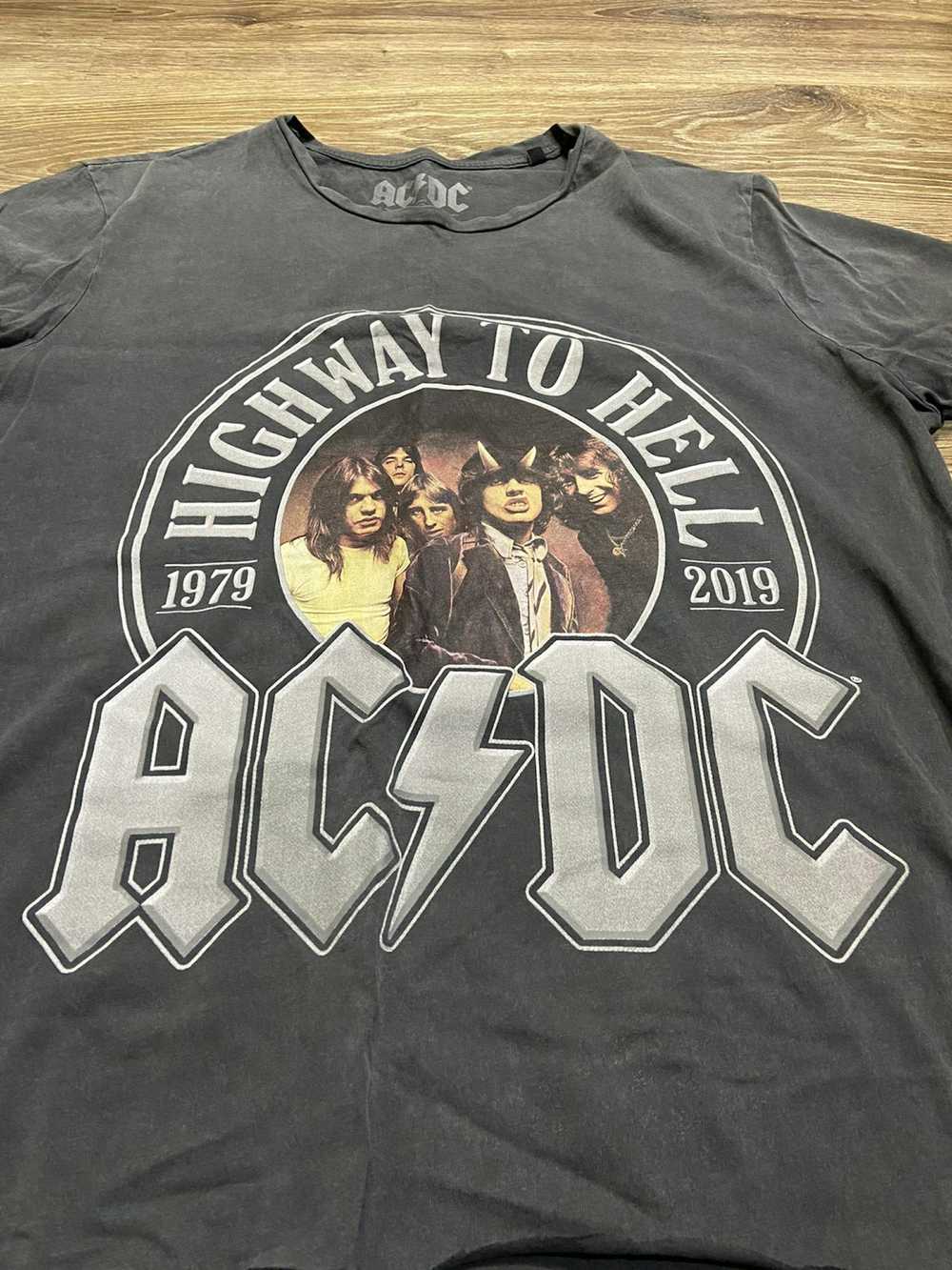 Ac/Dc × Band Tees × Vintage Vintage ACDC Clipped … - image 2