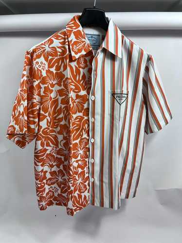 Prada Flames Double Match Bowling Shirt Button Up SS20 2020 SIZE XL RARE