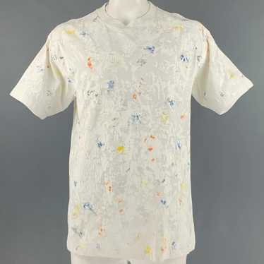 John Elliott White MultiColor Splattered Cotton Cr