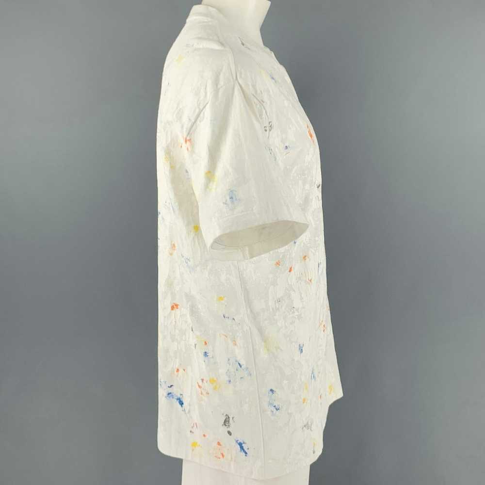 John Elliott White MultiColor Splattered Cotton C… - image 2