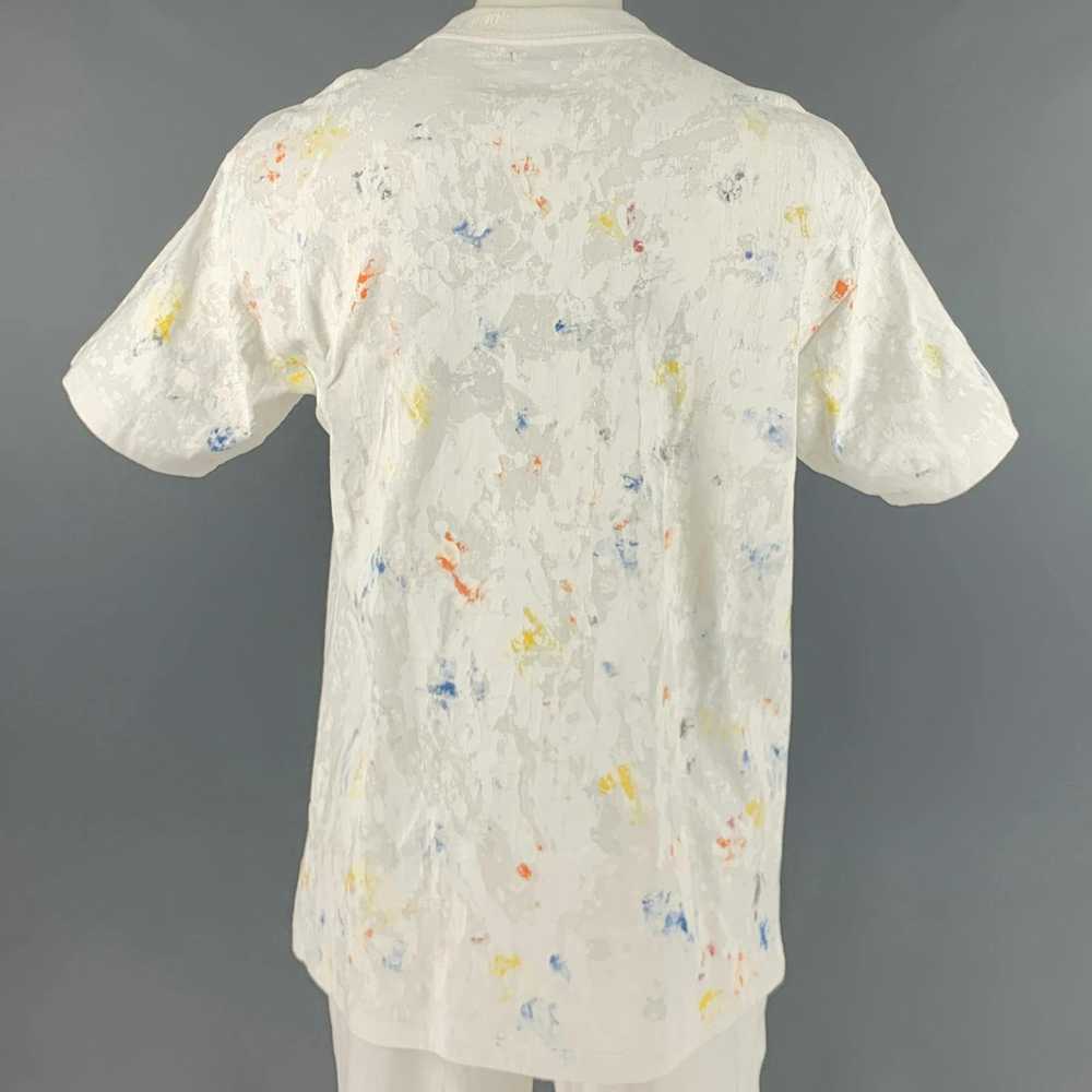 John Elliott White MultiColor Splattered Cotton C… - image 3