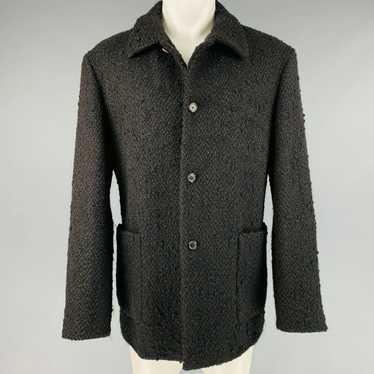 Prada Black Brown Tweed Wool Blend Patch Pockets … - image 1
