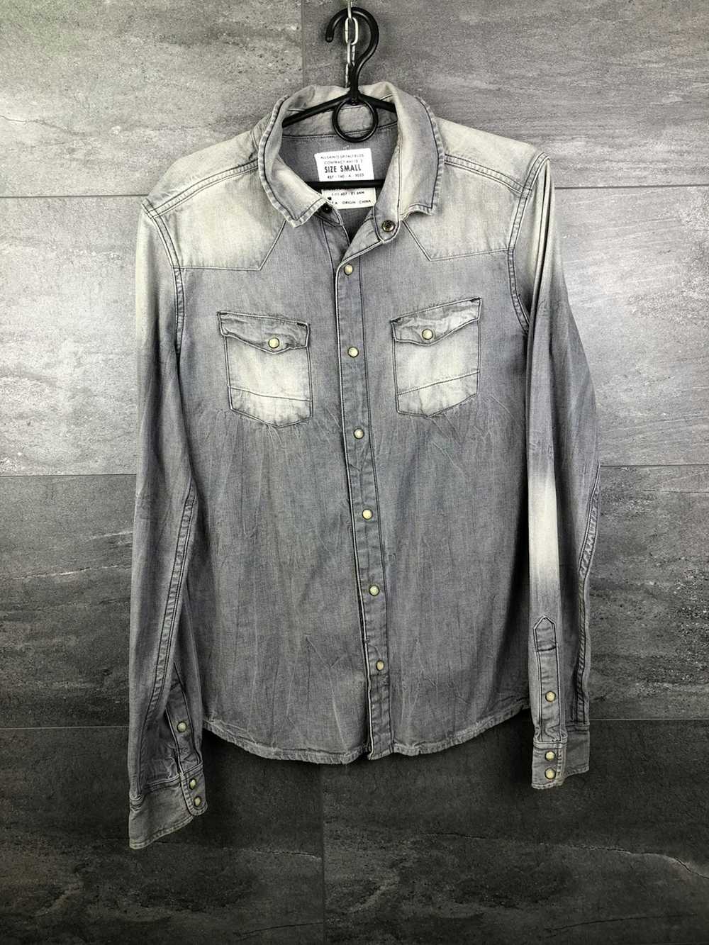 Allsaints Allsaints Distressed Denim Button Up si… - image 1