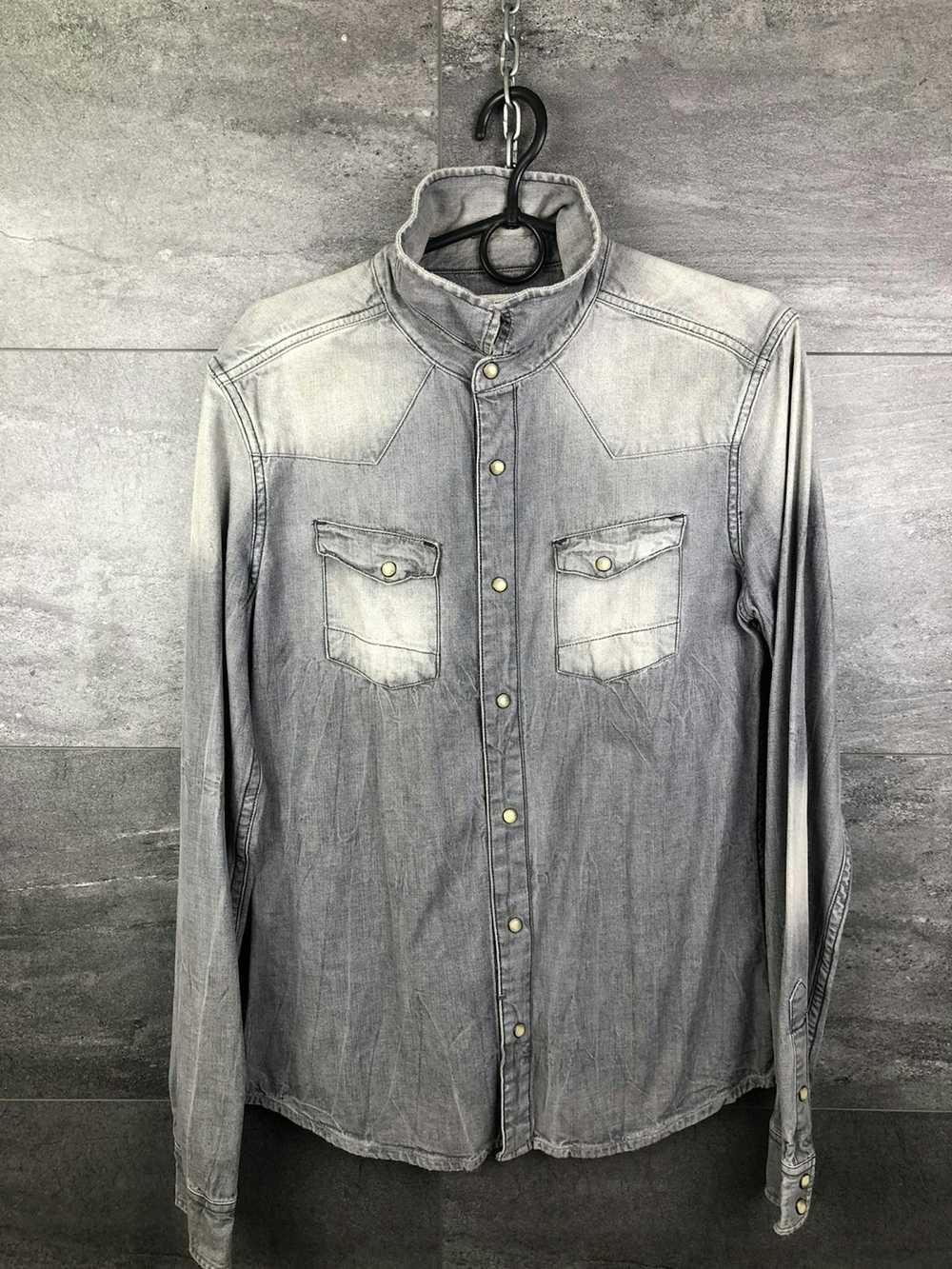 Allsaints Allsaints Distressed Denim Button Up si… - image 5