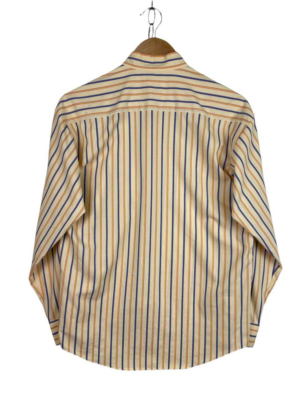 Issey Miyake 90s IM Mandarin Vertical Striped Shi… - image 5