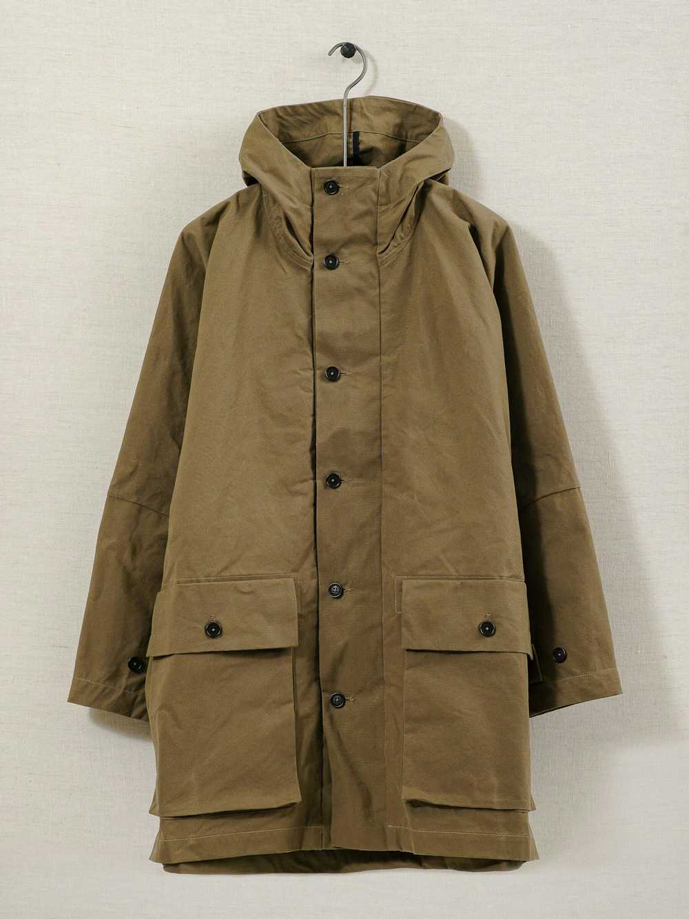 Evan Kinori Evan Kinori Hooded Coat Dry Waxed Cot… - image 1