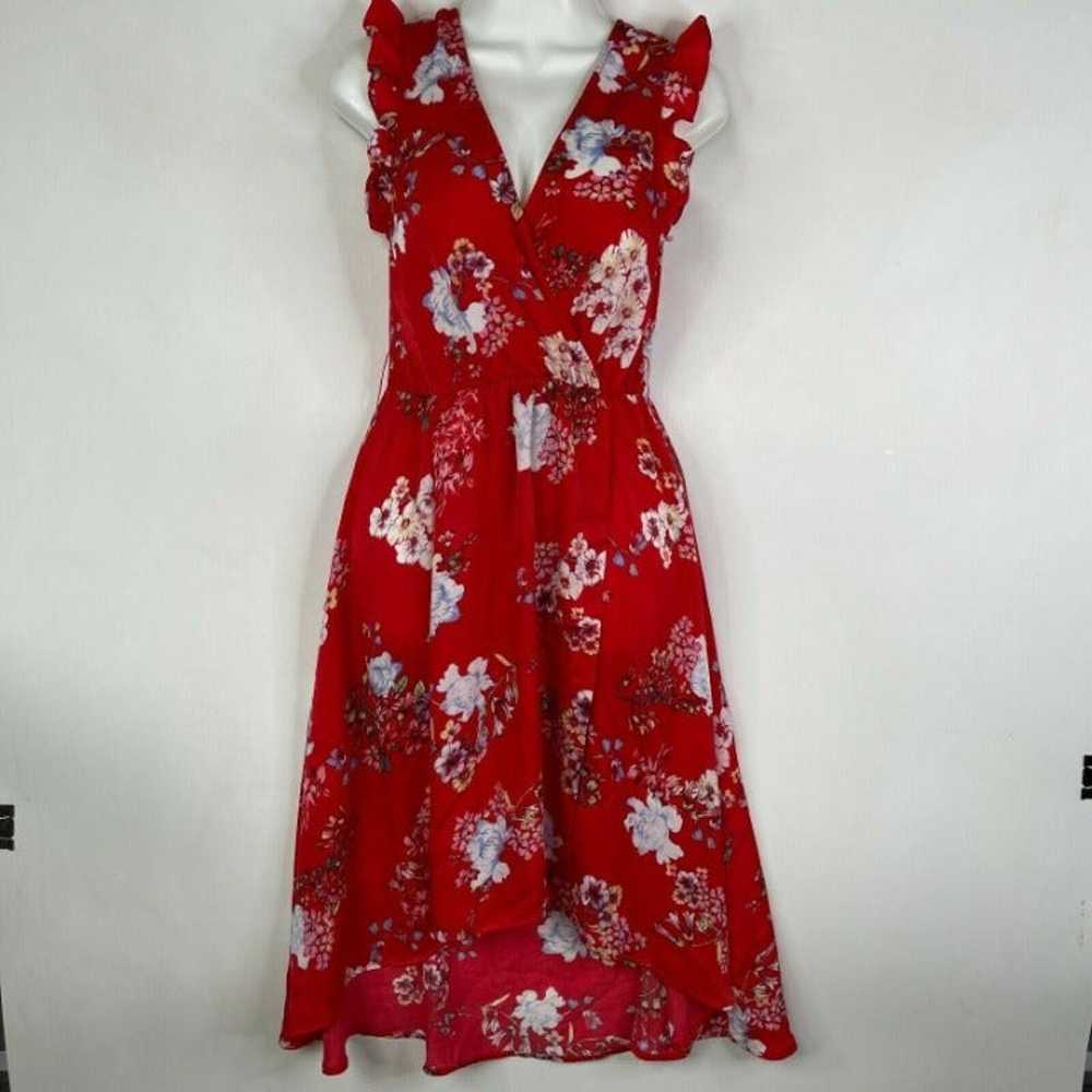 Lulus Blossom Type of Way Red Floral Print High L… - image 2