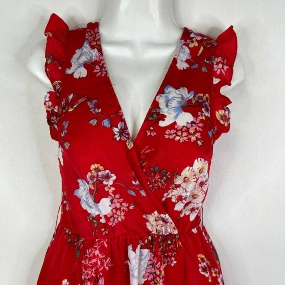 Lulus Blossom Type of Way Red Floral Print High L… - image 3