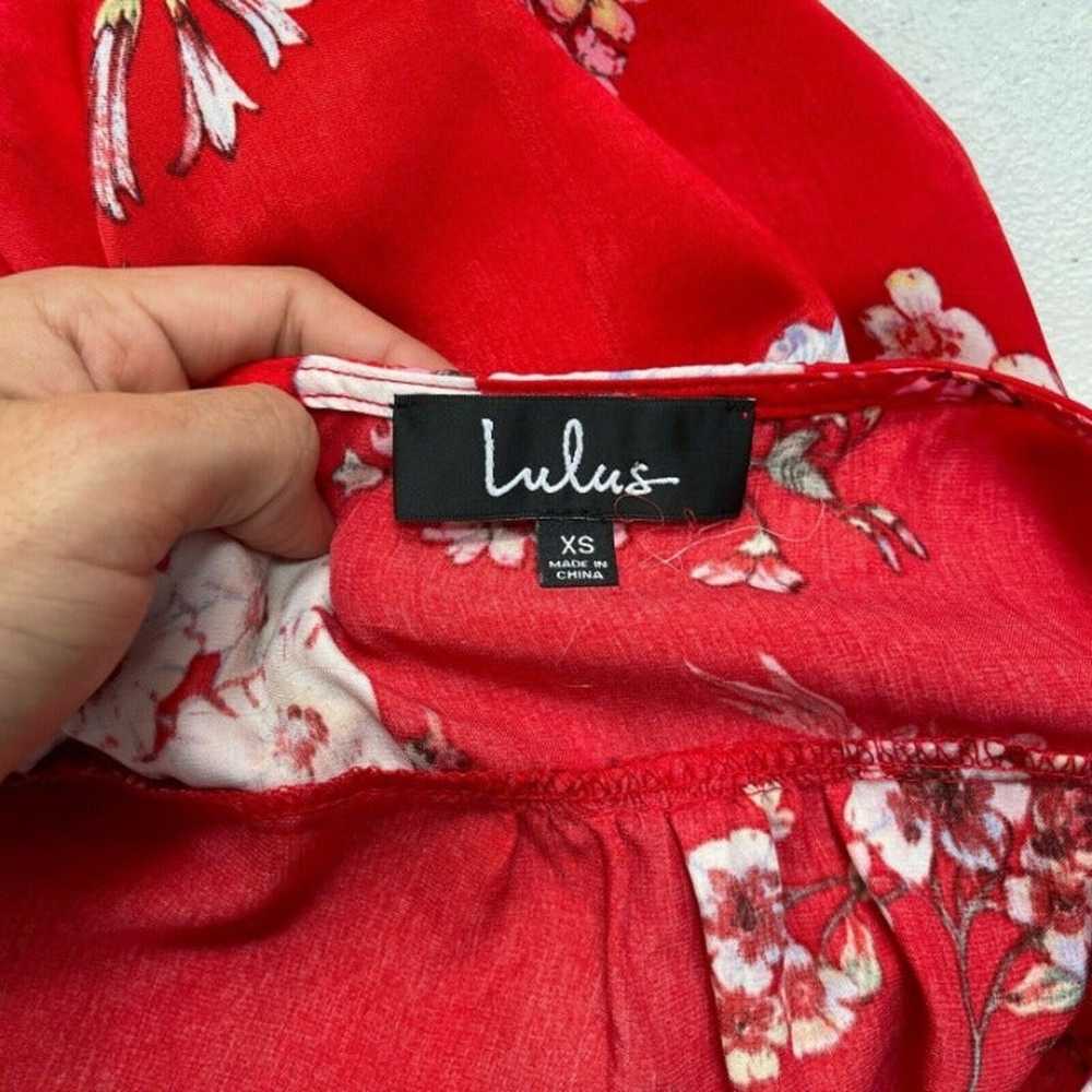 Lulus Blossom Type of Way Red Floral Print High L… - image 7