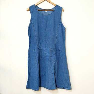 Vintage jean jumper dress Chambeli