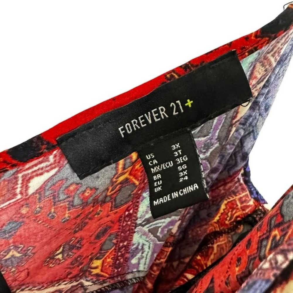 Forever 21 Plus+ Size Maxi Dress Mixed Tribal Pri… - image 4