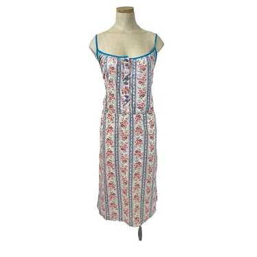 Vintage Morsam dress women's white blue pink size 