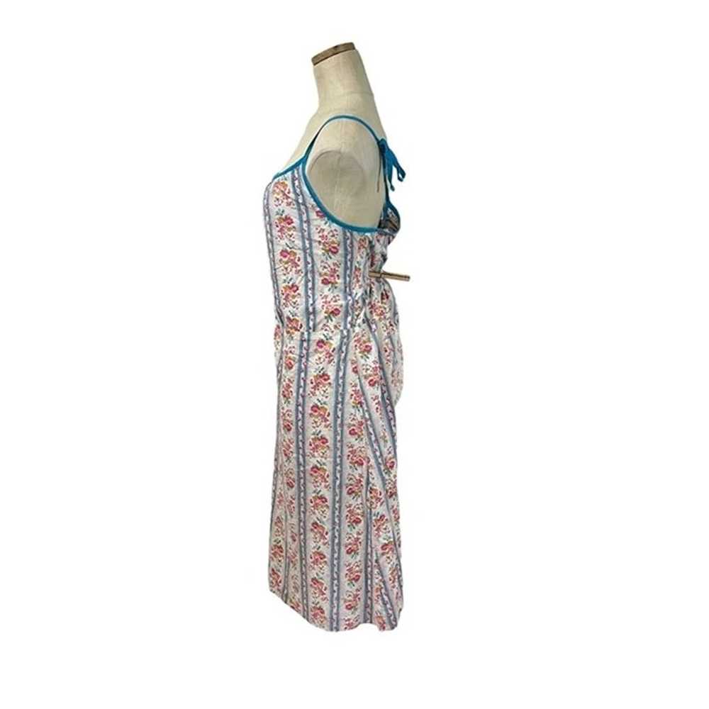 Vintage Morsam dress women's white blue pink size… - image 4