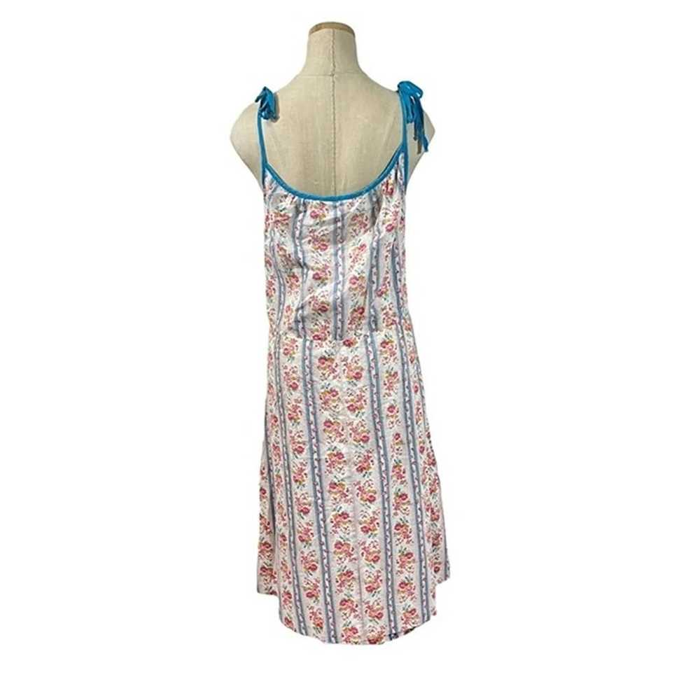 Vintage Morsam dress women's white blue pink size… - image 8