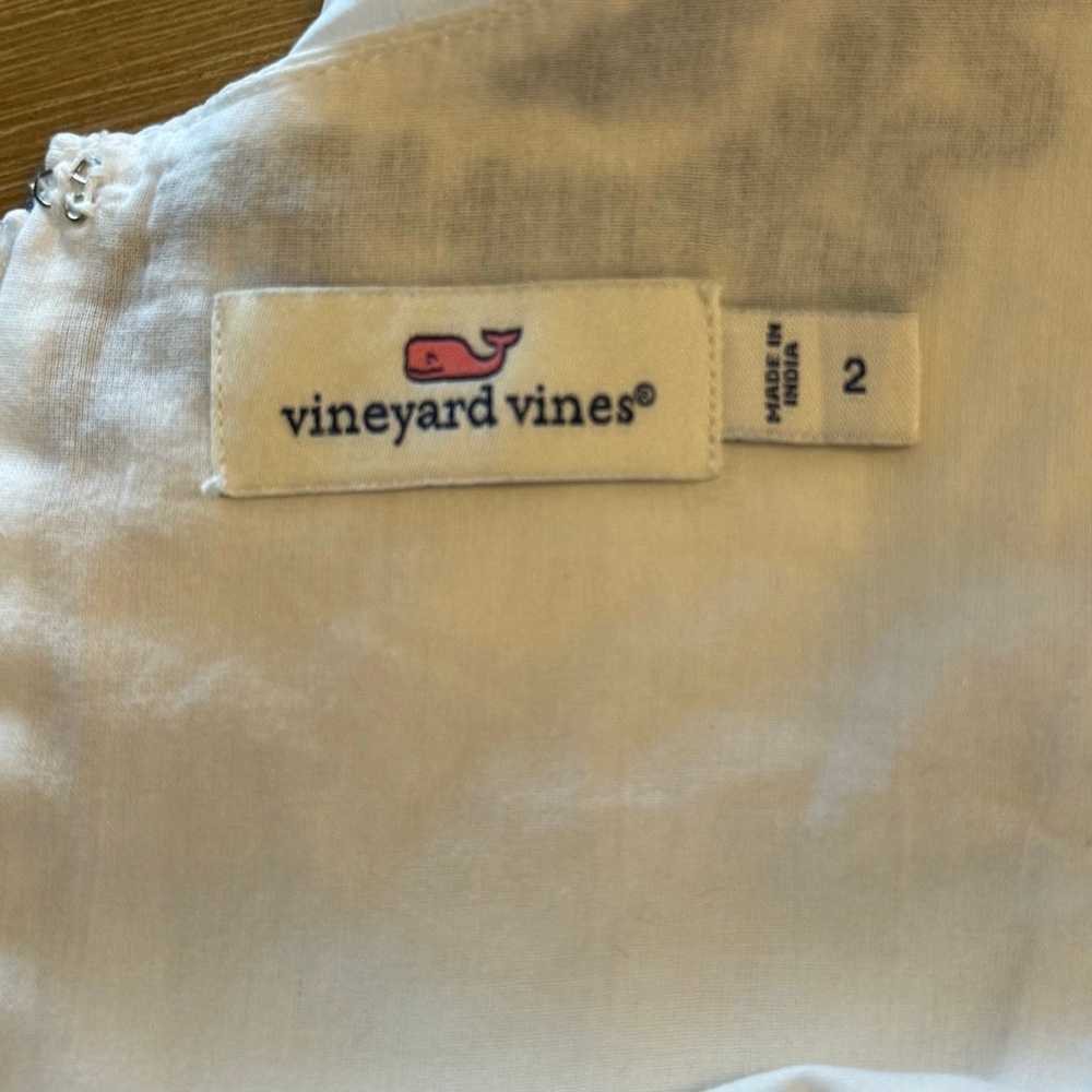 Vineyard Vines Embroidered Fit N Flare White Cott… - image 7