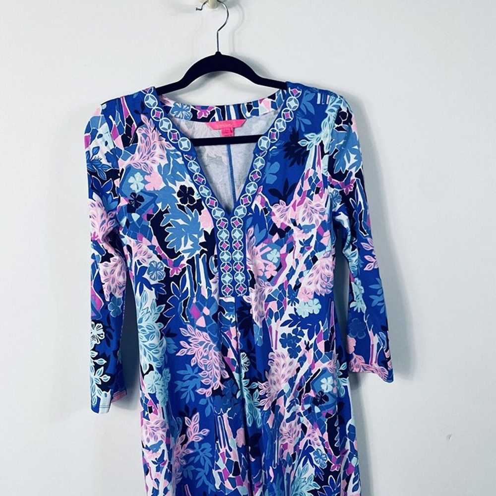 Lilly Pulizter Melli Dress Small Iris Blue Giraff… - image 3