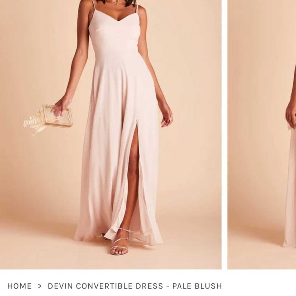 Pale Blush Devin Convertible Dress - Birdy Grey - image 1