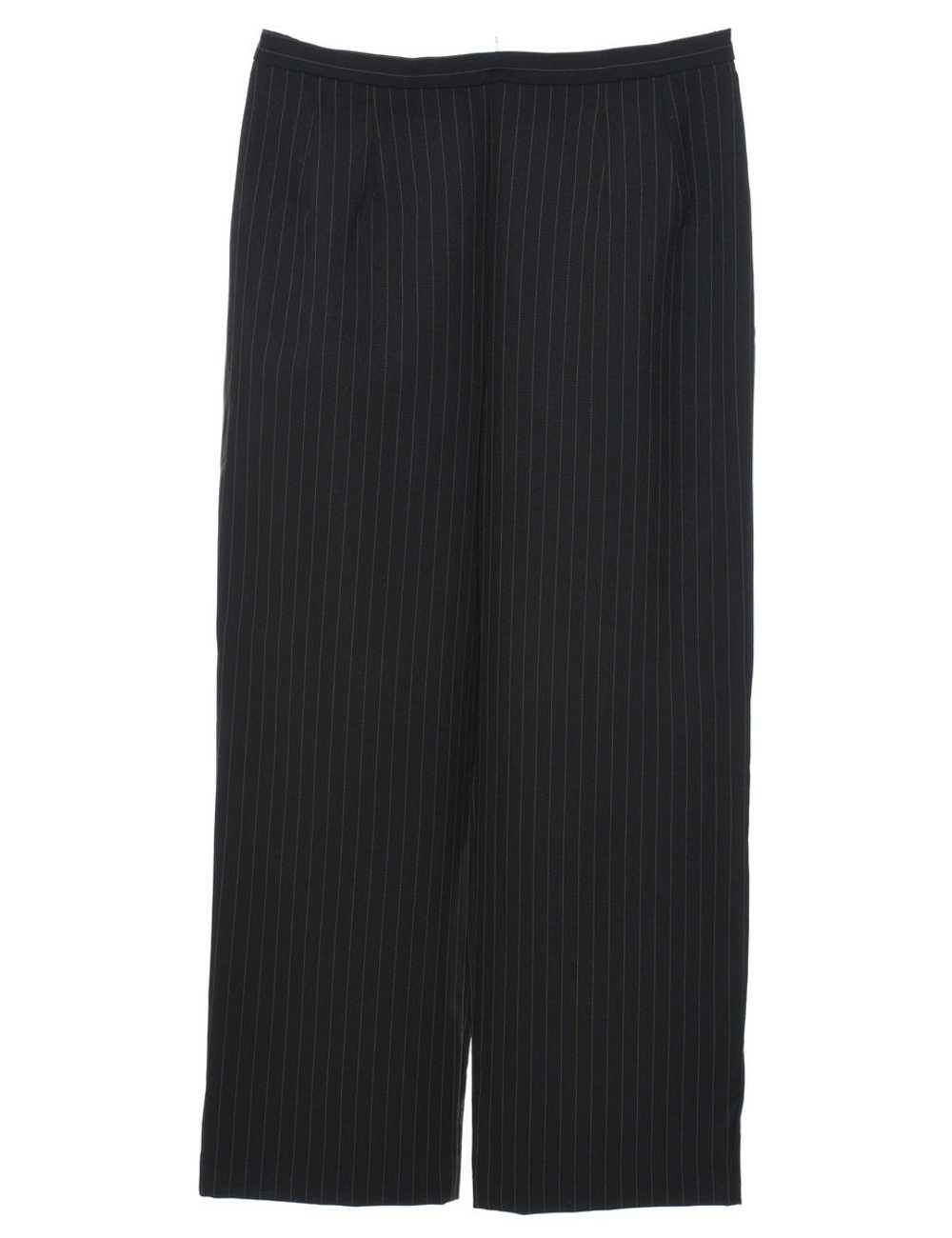 Black Pinstriped Trousers - W30 L27 - image 1