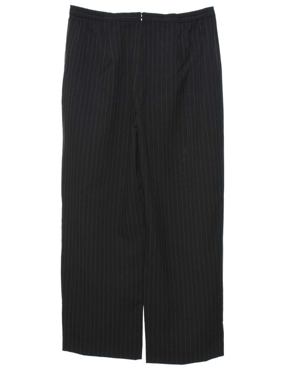 Black Pinstriped Trousers - W30 L27 - image 2