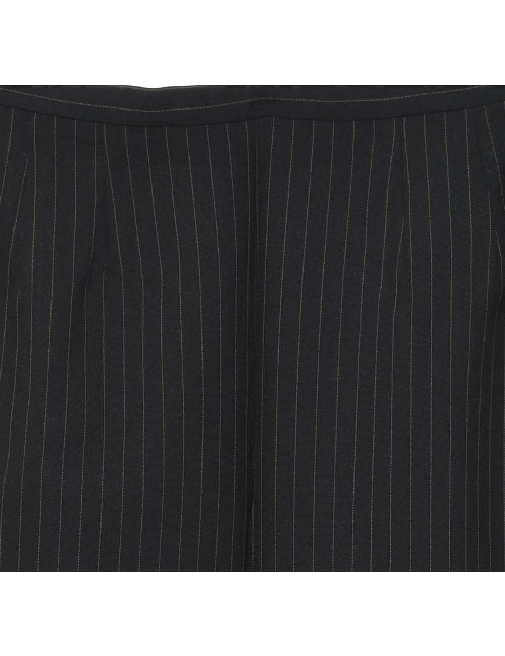 Black Pinstriped Trousers - W30 L27 - image 3