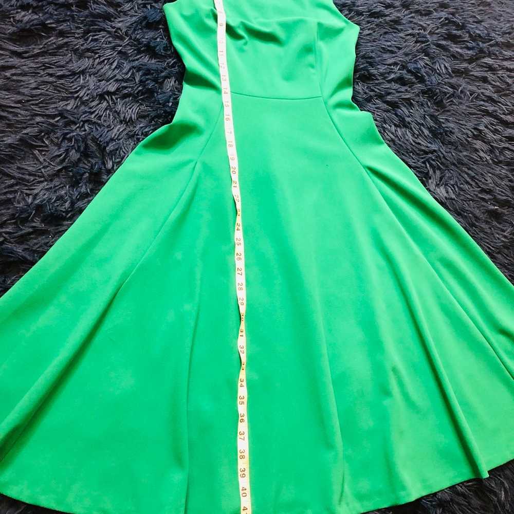 NWOT Calvin Klein Rich Green A-Line Midi Round Ne… - image 6