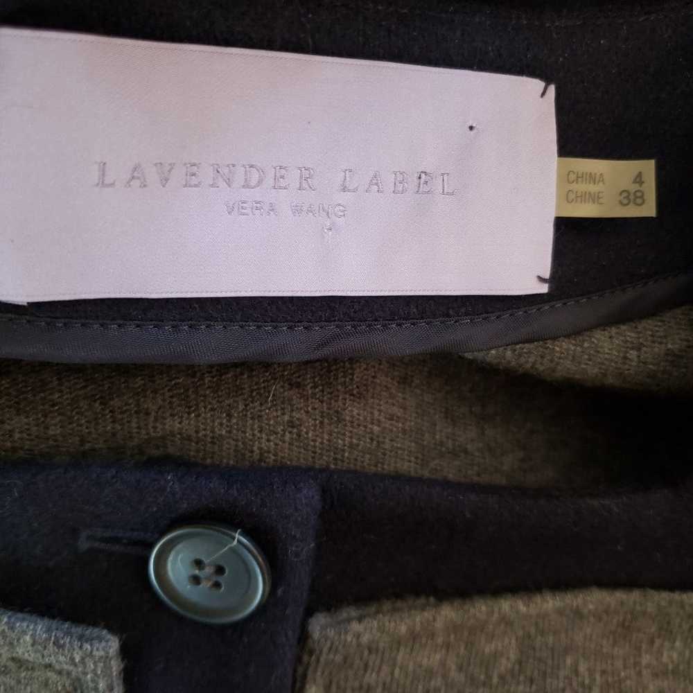 Vera Wang lavender label button up gray navy wool… - image 3